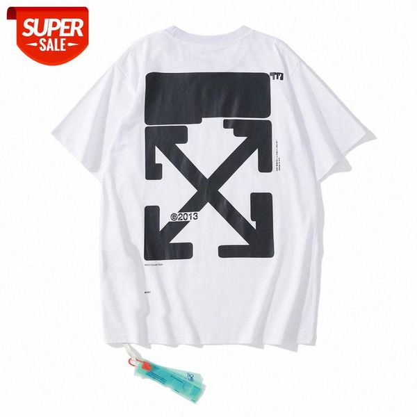 

brand black arrow pattern short-sleeved same batch #j81k, White;black