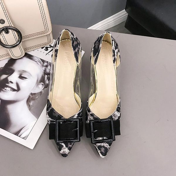 

dress shoes women pumps leopard print female high heels pointed toe soft thin heel wedding 2021 arrival zapatos u28-21, Black