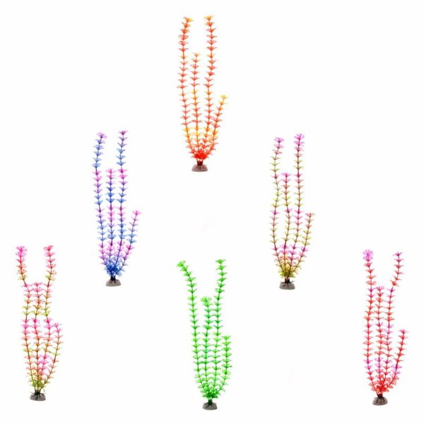 

decorations 1 pcs fish tank decoration landscape accessories 6 color artificial simulation aquatic water plant aquarium decor