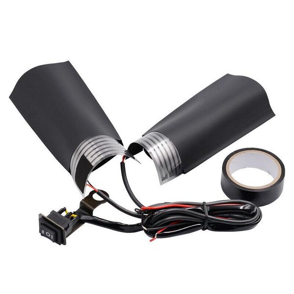 

handlebars handlebar heated hand grip pad shrinkable sleeves black 20w electric pair