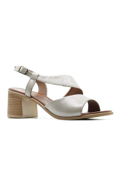 

sandals women's 1130 genuine leather silvery, Black