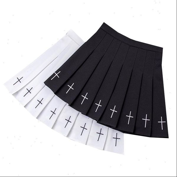 

women skirts fashion pleated skirt solid color summer lady a line mini high waist chic female short harajuku sailor, Black