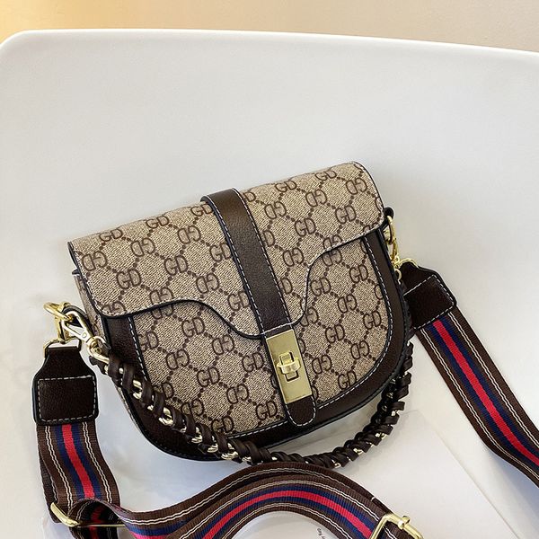 

outlet online 70% off sale bag women 2021 new korean fashion foreign style saddle bag single shoulder messenger women's wide shoulder b