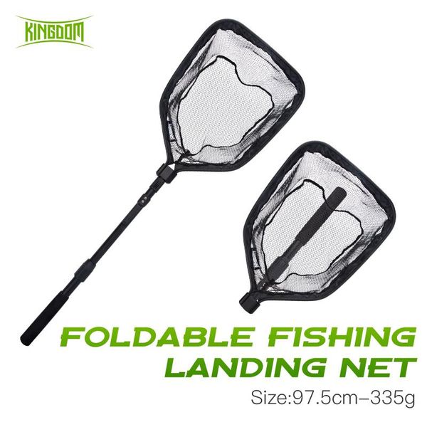 

fishing accessories kingdom 79cm retractable net aluminum alloy collapsible landing foldable pole for