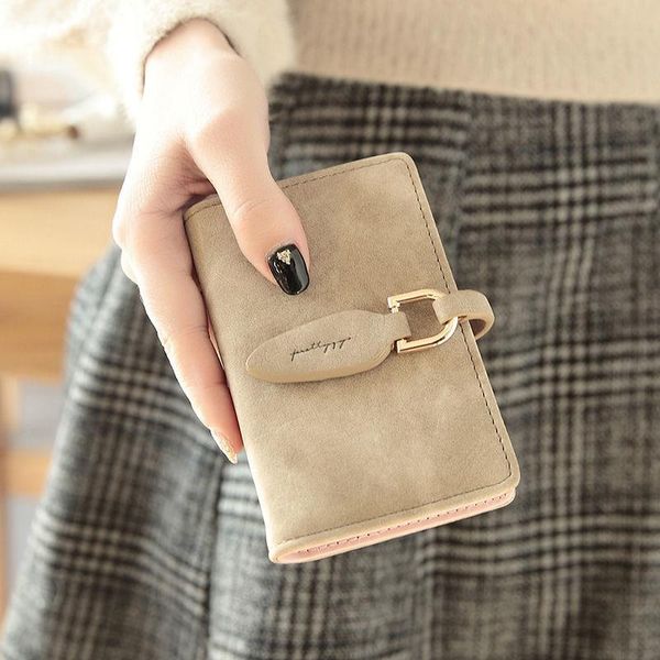 

card holders wallet 2021 fashion bag women's small large capacity purse carteira masculina, Brown;gray