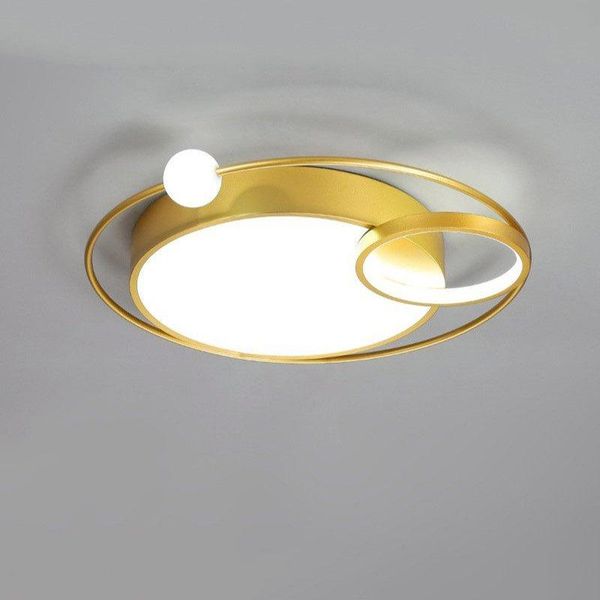 

ceiling lights simple modern light fashion gold nordic round lamp creative personality restaurant bedroom study aisle
