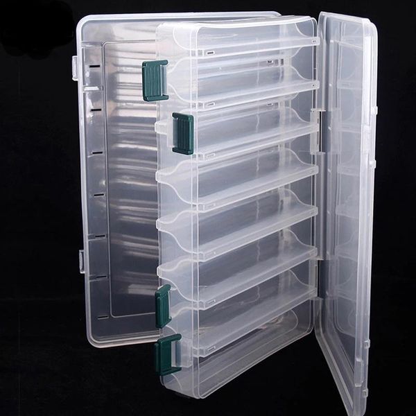 

fishing lure box double sided tackle egi squid jig pesca accessories minnows bait container