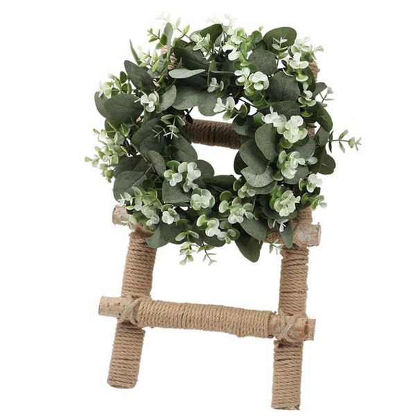 

decorative flowers & wreaths simulation eucalyptus wreath green leaf garland door trim easter wedding american decoration for window grass r