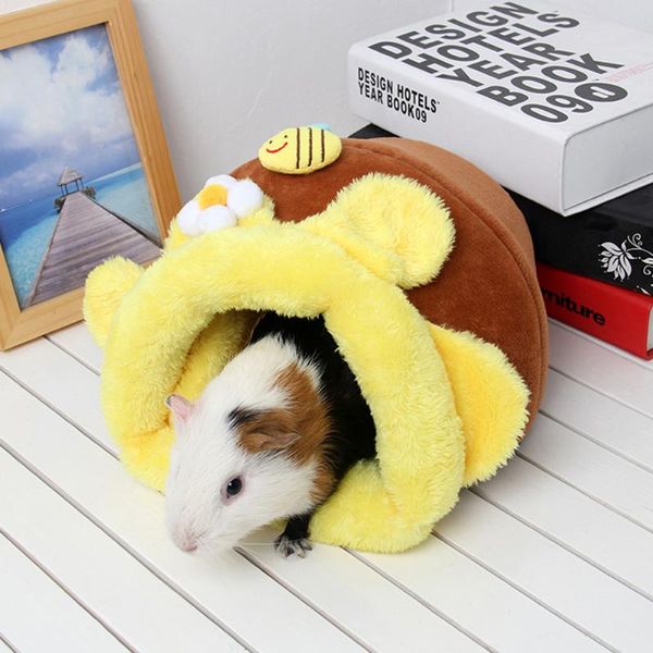 

soft hamster house winter pet fleece cage nest guinea pig kennel hedgehog honeypot for small animal supplies