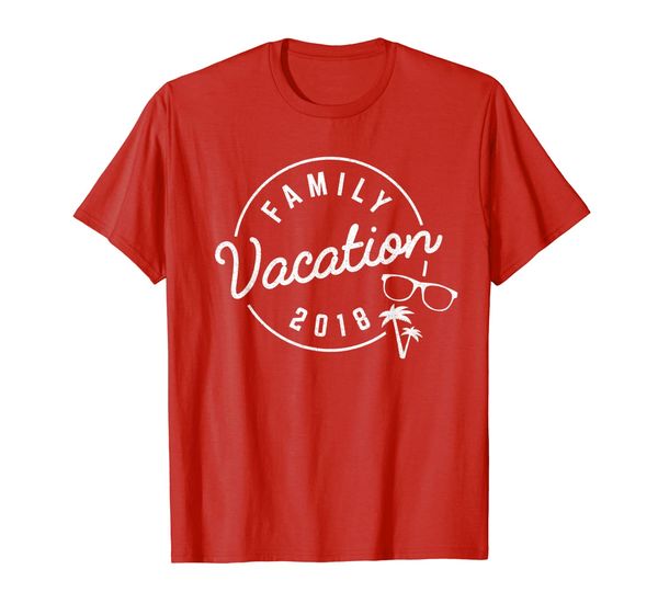 

family vacation 2018 - funny trip t-shirt, White;black
