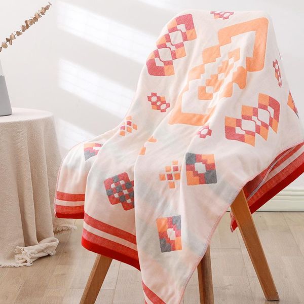 

towel drop geometric cotton gauze bathroom shower 70*140cm water absorbing adults beach wrap bath