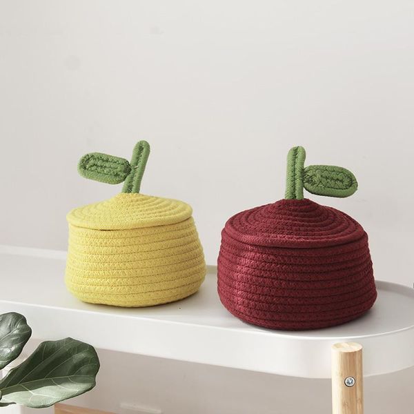 

cute pear-shaped storage basket deskfor keys cosmetics organizer sewing kit box container baskets
