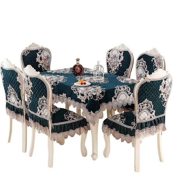 

european luxury chair cover jacquard lace cushion back towel wedding party banquet decoration dining covers