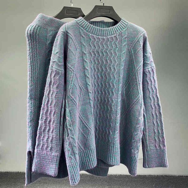 

women's polos cable knitted or crocheted 2 pieces long sleeve clothing neck shirt midi skirts define chic female suits wholesale a255, White