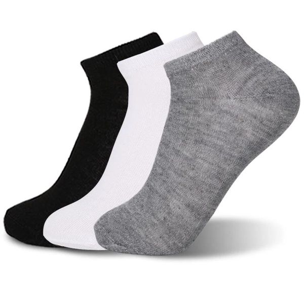 

socks & hosiery 5 pairs women solid color breathable sports ankle short comfortable sock white black to absorb sweat, Black;white