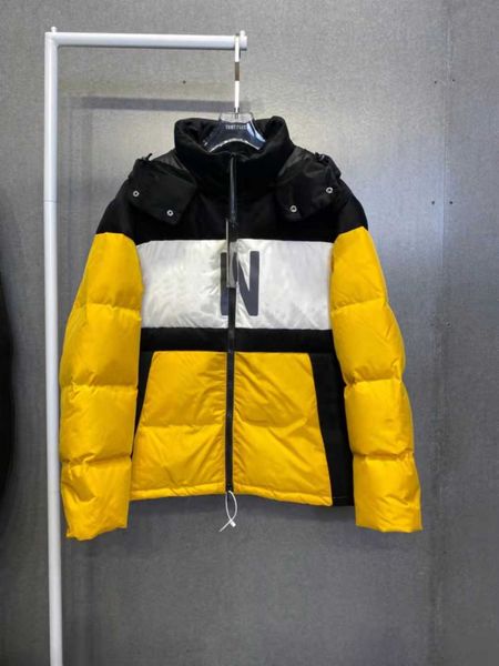

fashionable men's down jacket very comfortable and warm letter embroidery us size jackets ~ downs caot for couple, Black