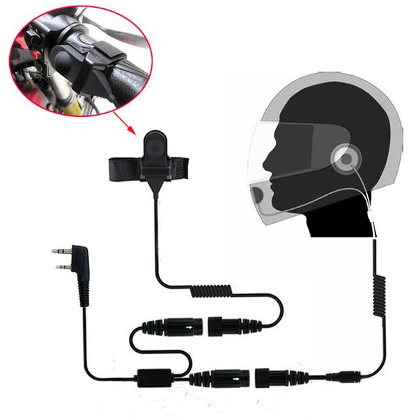 2pin ptt moto casco cuffia auricolare per ksun tyt quansheng baofeng walkie talkie accessori auricolare