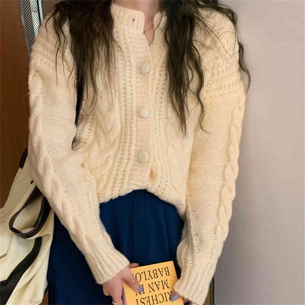 

women's blouses & shirts hzirip vintage lazy soft style sweaters women loose fashion chic elegant cardigans ol'streetwear jackets, White