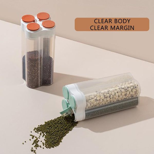 

storage bottles & jars sealed box grain bean spice dried container kitchen tank transparent organizer