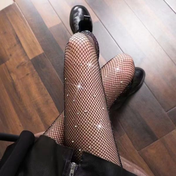 

silk fishing net children autumn ins anti hook silk bright drill mh pantyhose fashion bottomed stockings, Red;black