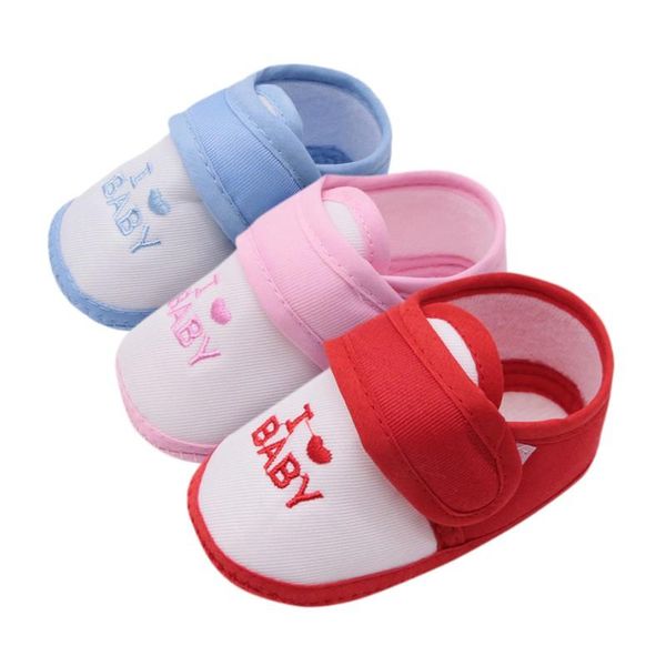 

first walkers toddler shoes baby girl cartoon print love heart cotton sneaker anti-slip soft sole