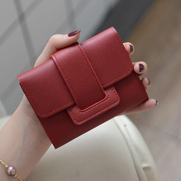 

cute purse small wallet women fashion mini short big clutch bag female coin credit card holder wholesale purses, Red;black