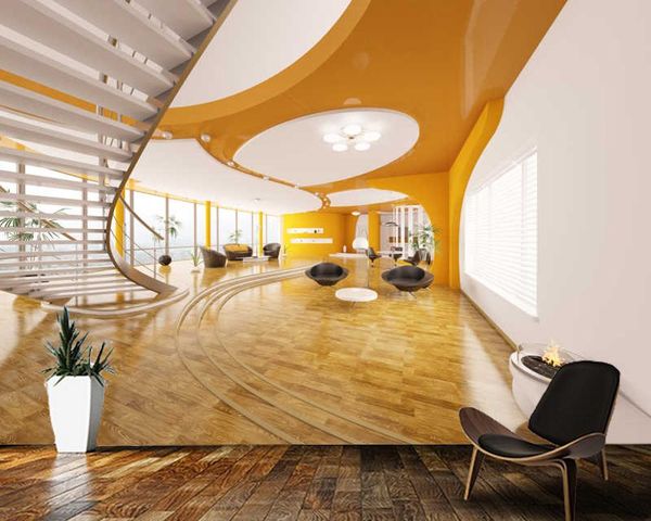

wallpapers papel de parede modern building interior furniture decoration design 3d space wallpaper mural living room wall papers home decor