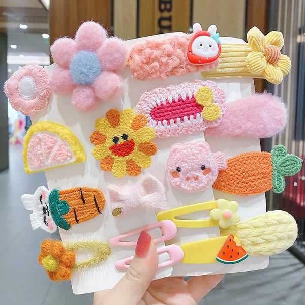 

hair accessories 2021 kawaii cartoon fruit princess hairpins children girls clips pins barrettes hairclip headdress headwear, Slivery;white