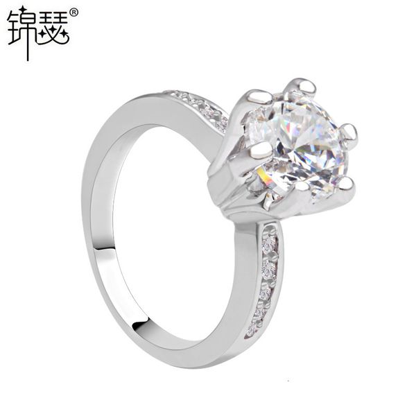 

925 sterling silverboutique zirconium diamond ring guying aaa zircon inlaid female korean wedding gift, Golden;silver