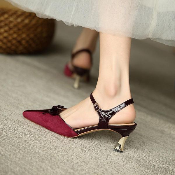 

sandals qzyerai 2021 arrive french genuine leather women high heels cowhide wedding party shoes pumps, Black