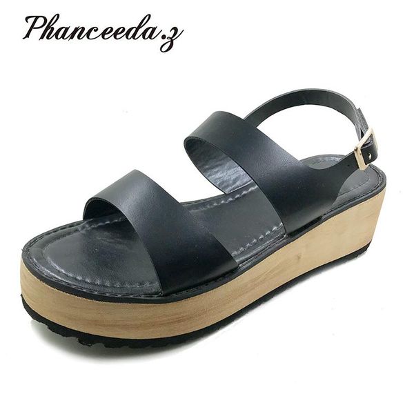 

fashion cutouts women sandals open toe low wedges bohemian summer shoes beach size 6, Black
