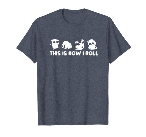 

this is how i roll | cute little panda bear t-shirt gift, White;black