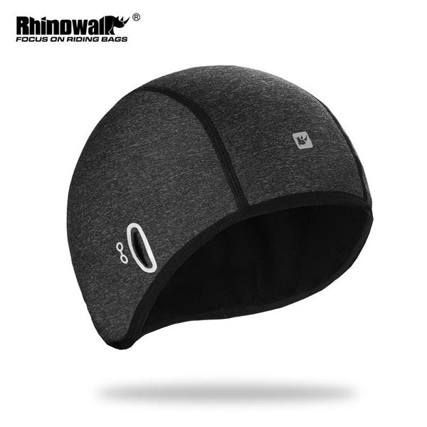 

rhinowalk winter warm cycling caps fleece hats thermal bicycle cap headwear windproof running skiing motorcycle bike 2021 & masks, Black