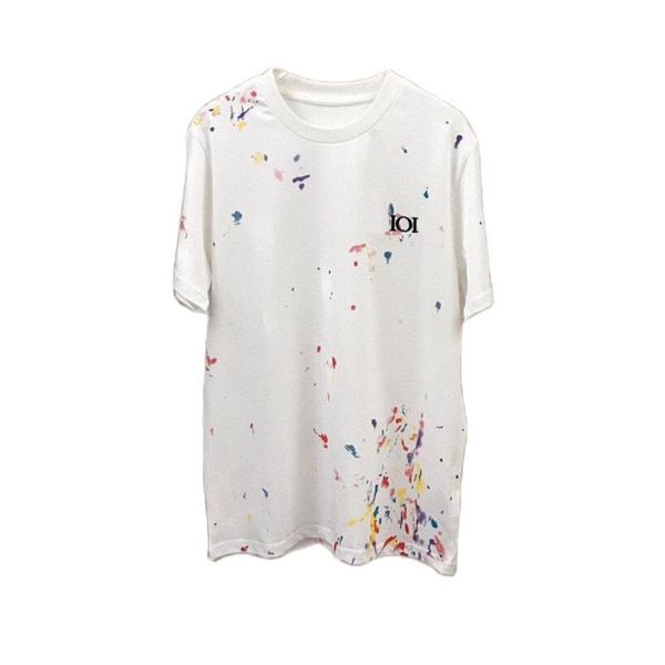 

women's t-shirt fashion designer oversized 2021 summer splash ink short sleeve t-shirts woman clothes 12817, White