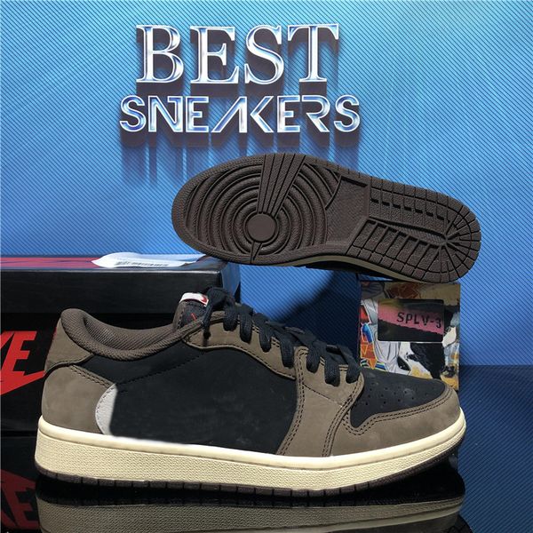 

pairs jumpman 1 1s men women low basketball shoes obsidian light smoke travis scotts unc white camo mens sports trainer sneaker with boxh bo