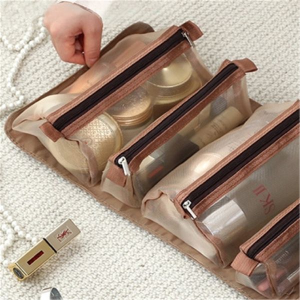 

1kCm large capacity four storage bags one foldable portable cosmetic large capacity four in one foldable port detachable mesh washing bag n