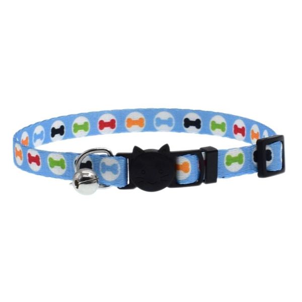 

cat collars & leads collar with bell safety buckle adjustable kitten small dogs cats printing pet supplies scvd889