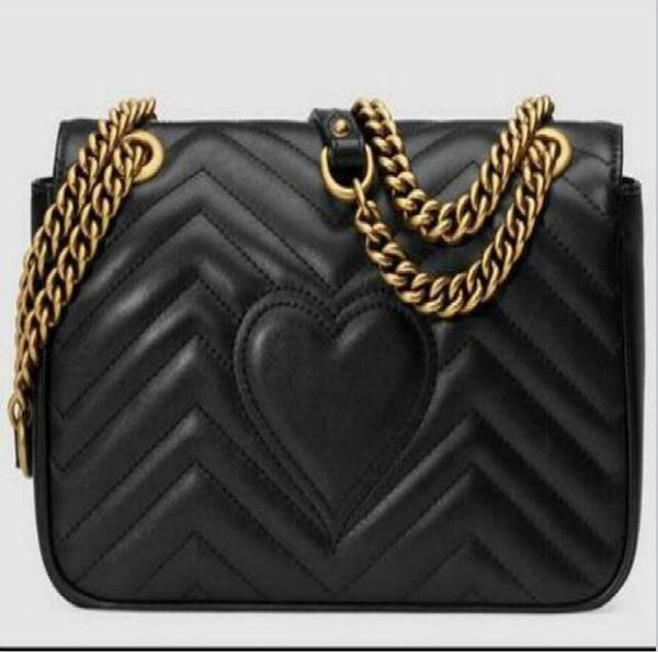 Классическая кожаная черная золотая серебряная цепь Hot Sell Women Bags Madbags Сумки для плеч сумки для взрослых детей Messenger G2017