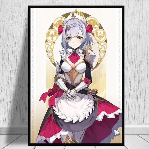 

paintings modern nordic living room genshin impact posters game anime girl poster canvas painting wall art picture home decoration