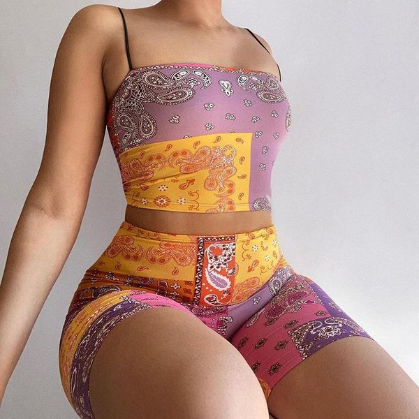 

women's shorts jy21181pf 2pcs/set milk shreds sweatpants + camisole, White;black