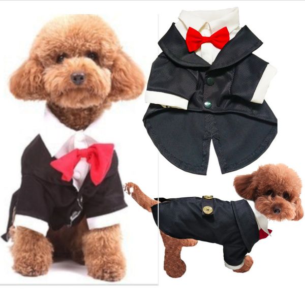 

pet cloth gentleman suit small dog party drs autumn and winter