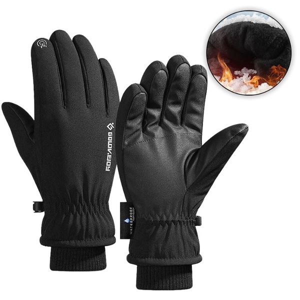 

ski gloves kokossi double thicker ten finger touch screen warmth wear-resistant waterproof windproof cycling skiing