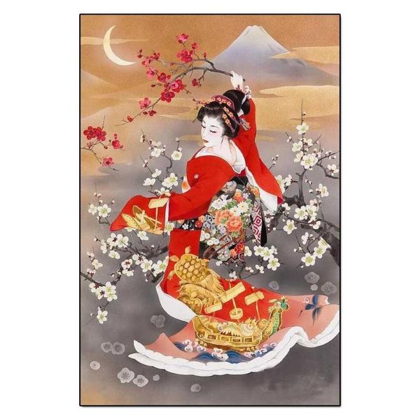

diamond painting japanese geisha woman full drill diy 5d cross stitch embroidery patterns rhinestones mosaic decor