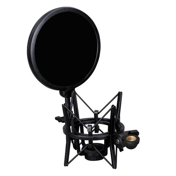 

miniphone mic professional mount with shield filter sn r1bo (black) microphones