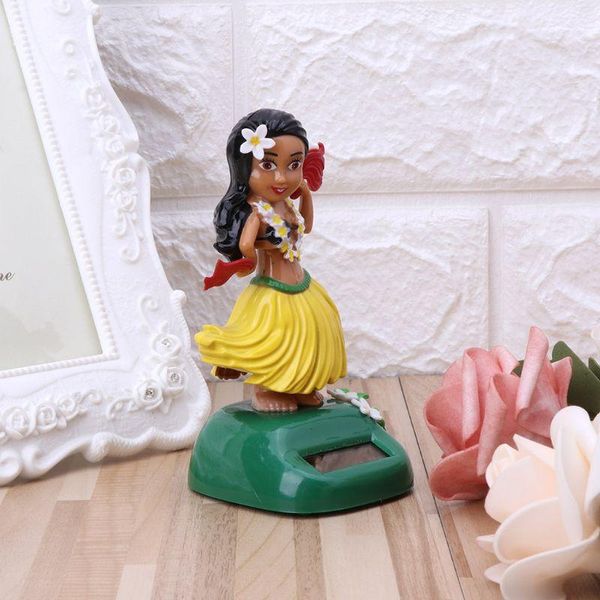 

interior decorations 1pc car ornaments hawaii girl hula shaking head toy solar powered auto a2uc