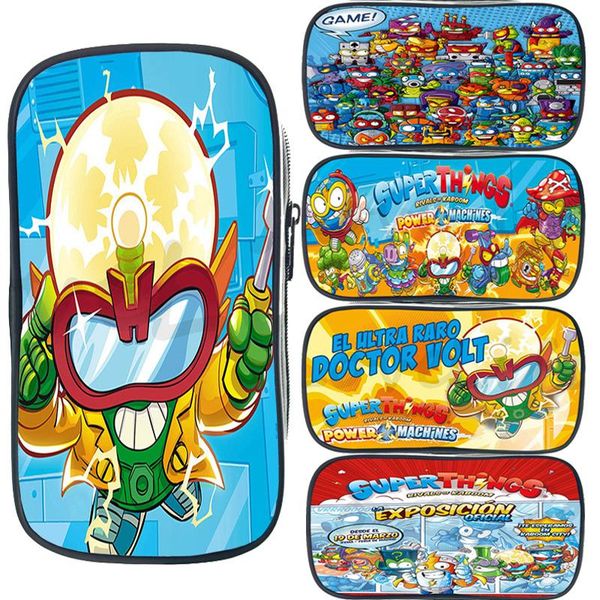 

cosmetic bags & cases students super things pencil case kawaii cartoon pen bag children holder boys superzings girls