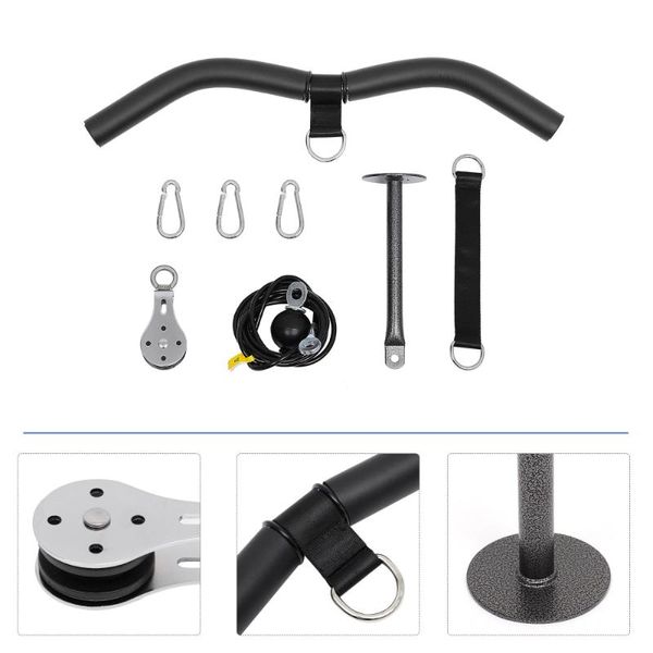 

set tricep trainer fitness device pulldown exerciser heavy duty pulley system resistance bands