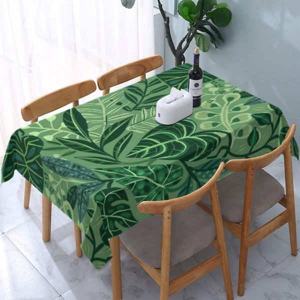 

table cloth tropical leaves and plants tablecloth waterproof party home decoration rectangular cover for banquet mantelpiecepolyester