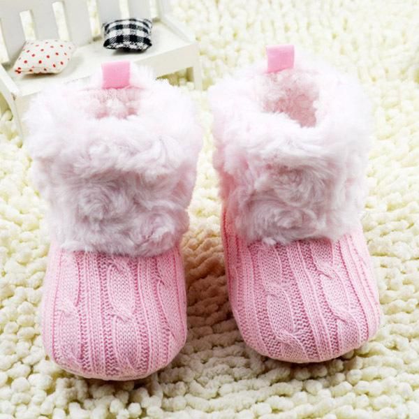 

first walkers hilittlekids fantastic infant baby crochet knit boots booties toddler girl winter snow crib shoes