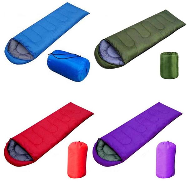 

sleeping bags envelope shape outdoor camping bag waterproof backpacking with cap ultralight portable folding travel 210*75cm